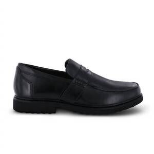 NEW APEX men's velcro loafer in black leather